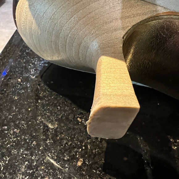 VINTAGE GUCCI BOOTS White/Black 38.5 (8.5 U-S) with 3’ Heel - Picture 12 of 13